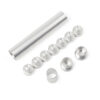 6″Lx1.05″OD Aluminum Solvent Trap Kit with Dry Storage Cups (1/2×28 or 5/8×24)